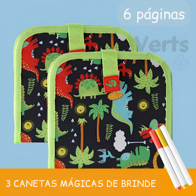 Livro Mágico de Desenho Reutilizável + Brinde Exclusivo